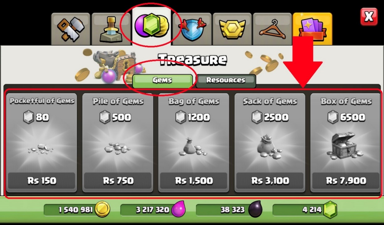 how many gems can you get from achievements in clash of clans